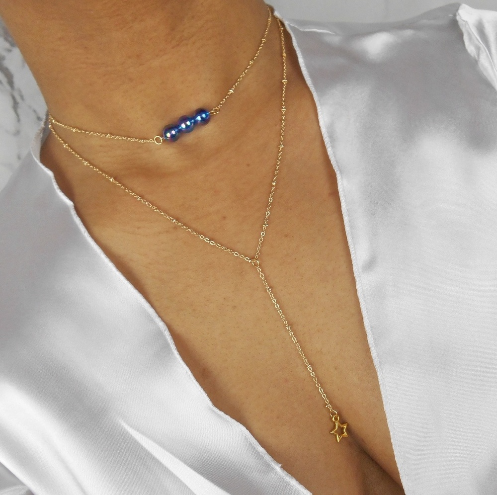New Chloe Beaded Lariat Necklace